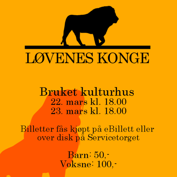 Plakat Plakat "Løvenes konge"