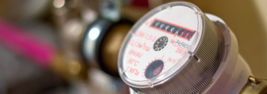 Nærbilde av vannmåler