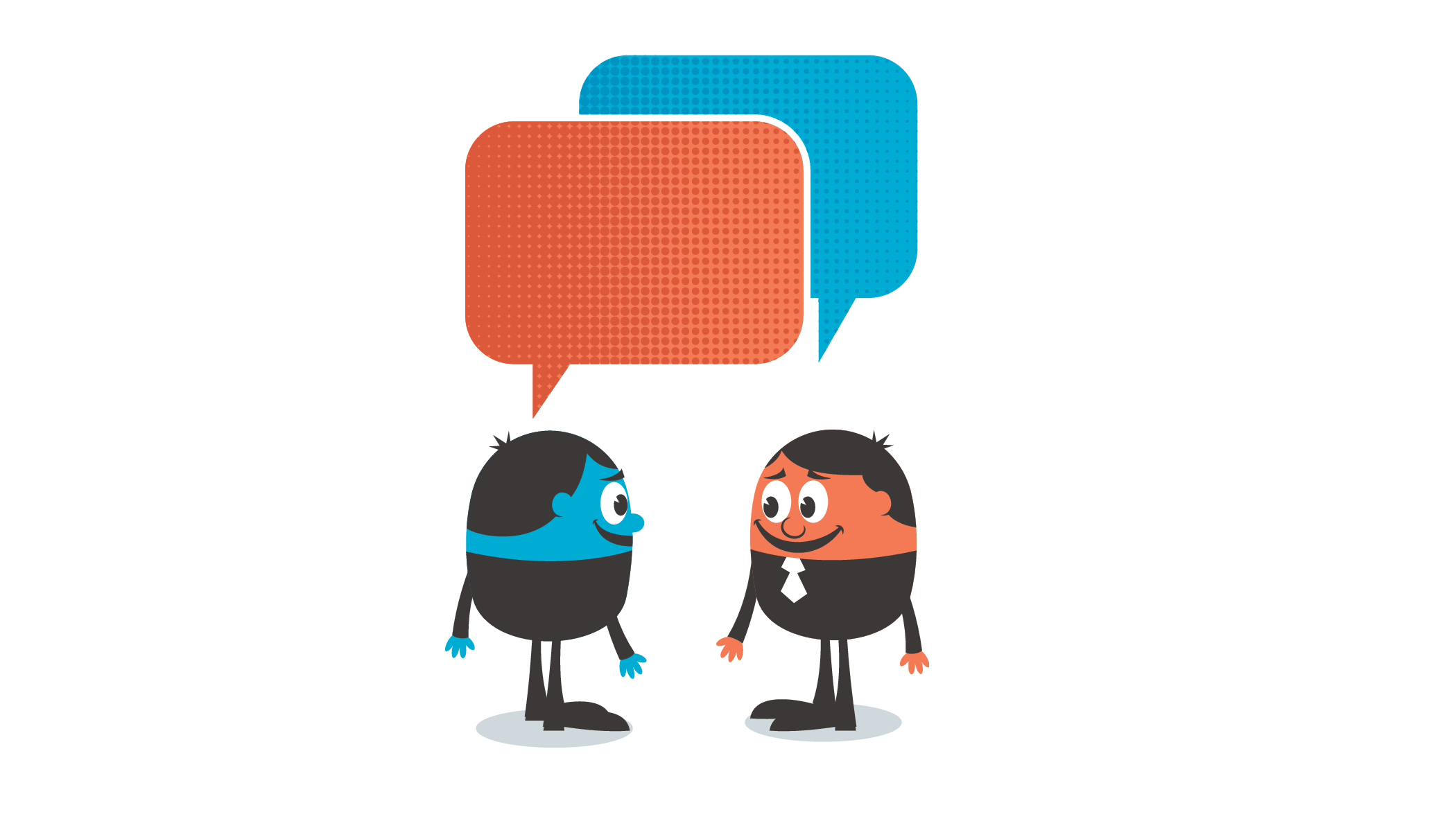 Bilde av to menn som står og snakker