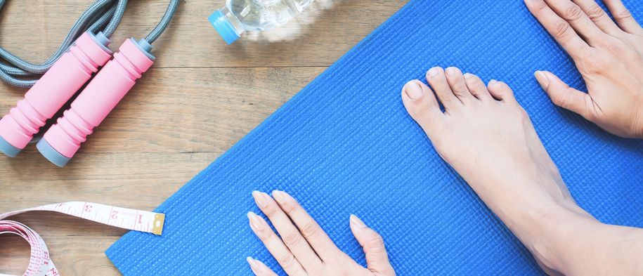 Bilde av trening hjemme i stua