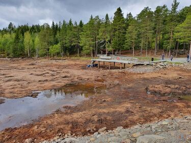 Stavsjøen er nedtappet Stavsjøen