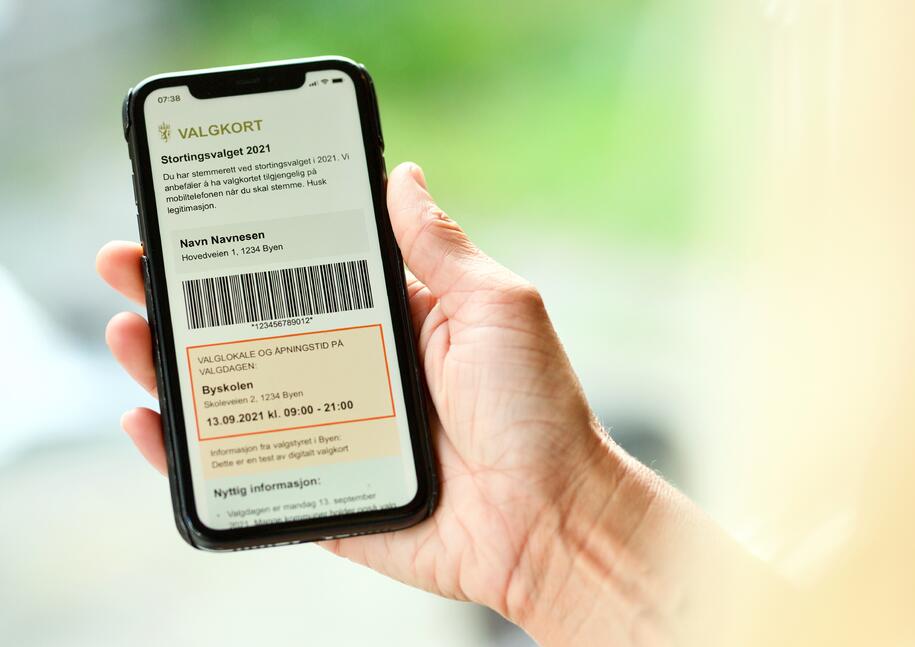 Digitalt valgkort Digitalt valgkort